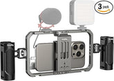 SmallRig Universal Phone Cage, Smartphone Video Rig Kit with Handles, Handheld Filmmaking Vlogging Case